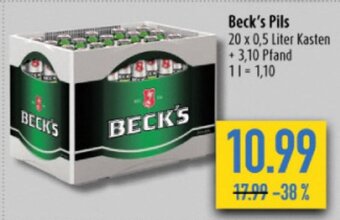 diska Beck's Pils 20*500ml Angebot