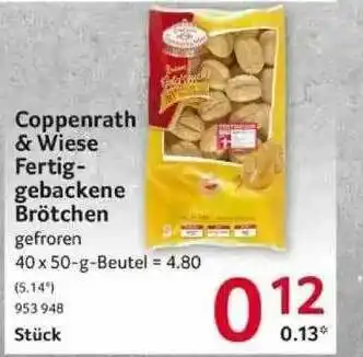 Selgros Coppenrath & Wiese Fertiggebackene Brötchen Angebot