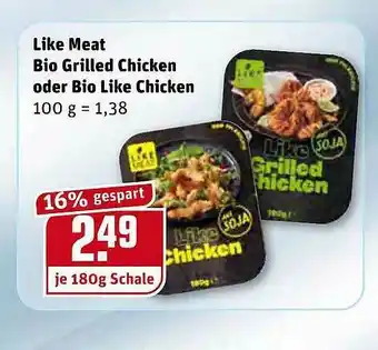 REWE Like Meat Bio Grilled Chicken Oder Bio Like Chicken Angebot