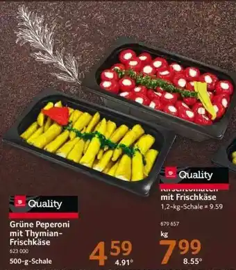 Selgros Quality Grüne Peperoni Mit Thymian-frischkäse Angebot