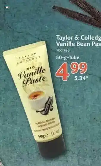 Selgros Taylor & Colledge Vanille Bean Paste Angebot