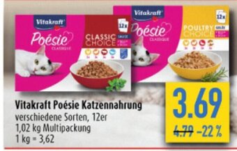 diska Vitakraft Poésie Katzennahrung 1.02kg Angebot