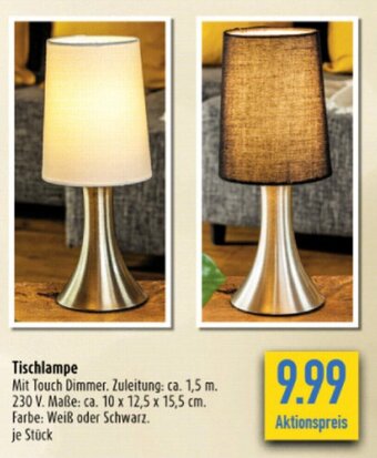 diska Tischlampe Mit Touch Dimmer Angebot