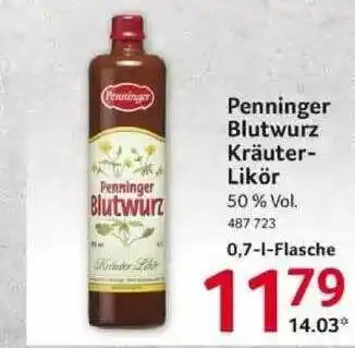 Selgros Penninger Blutwurz Kräuter-likör Angebot