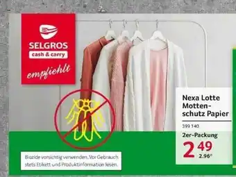 Selgros Nexa Lotte Mottenschutz Papier Angebot