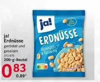 Selgros Ja! Erdnüsse Angebot