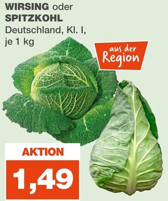 mein real WIRSING oder SPITZKOHL Deutschland, Kl. I, je 1 kg Angebot