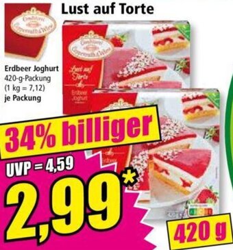 Norma Conditorei Coppenrath & Wiese Lust auf Torte 420 g Packung Angebot