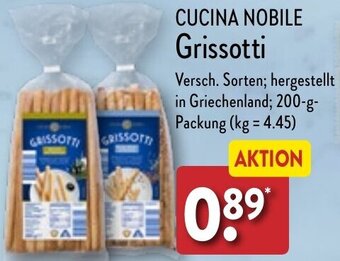 Aldi Nord CUCINA NOBILE Grissotti 200 g Packung Angebot