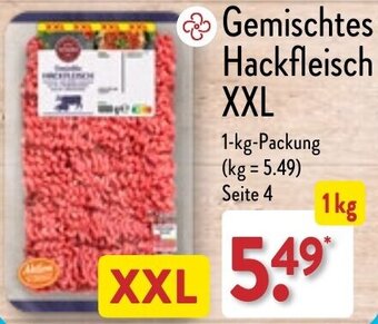 Aldi Nord Gemischtes Hackfleisch XXL 1 kg Packung Angebot