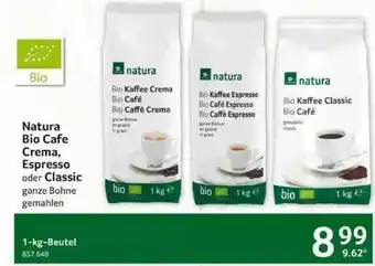 Selgros Natura Bio Cafe Crema, Espresso Oder Classic Angebot