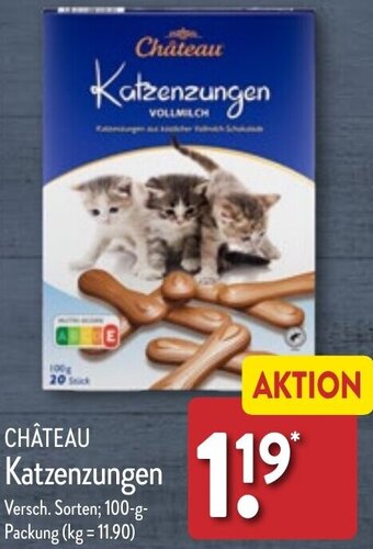 Aldi Nord CHÂTEAU Katzenzungen 100 g Packung Angebot