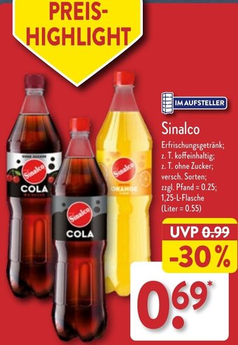 Aldi Nord Sinalco 1,25 L Flasche Angebot
