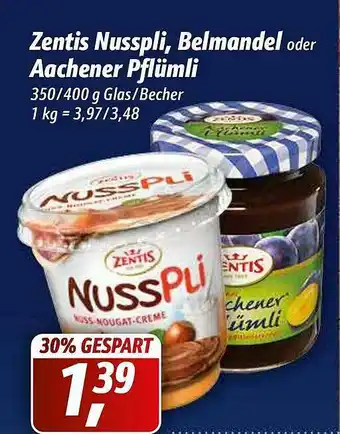 Simmel Zentis Nusspli, Belmandel Oder Aachener Pflümli Angebot