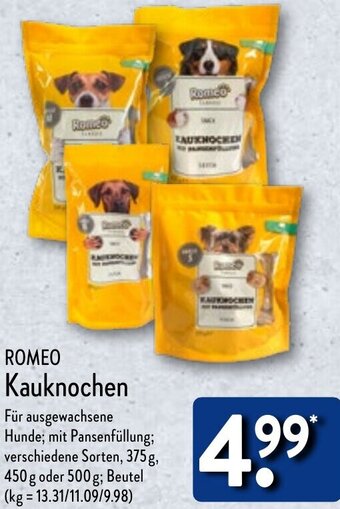 Aldi Nord ROMEO Kauknochen Angebot