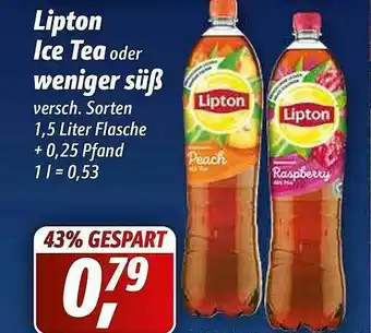 Simmel Lipton Ice Tea Oder Weniger Süß Angebot