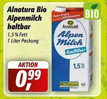 Simmel Alnatura Bio Alpenmilch Haltbar Angebot