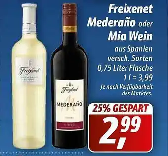 Simmel Freixenet Mederaño Oder Mia Wein Angebot