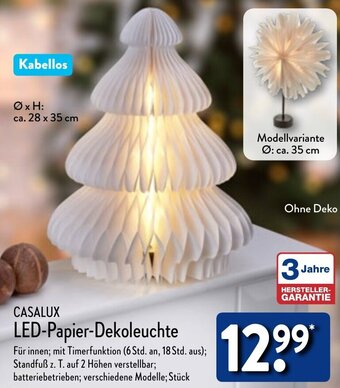 Aldi Nord CASALUX LED-Papier Dekoleuchte Angebot