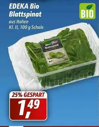 Simmel Edeka Bio Blattspinat Angebot