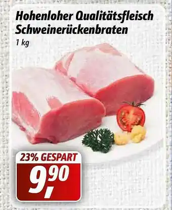 Simmel Hohenloher Qualitätsfleisch Schweinerückenbraten Angebot