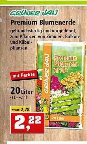 Thomas Philipps Grüner Jan Premium Blumenerde Angebot