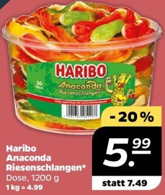 NETTO Haribo Anaconda Riesenschlangen 1200 g Angebot