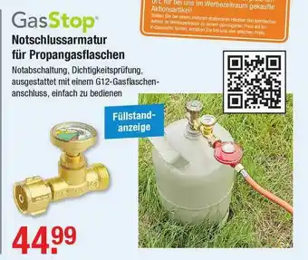 V Baumarkt Gasstop Notschlussarmatur Für Propangasflaschen Angebot