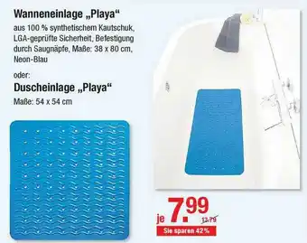 V Baumarkt Wanneneinlage „playa” Oder Duscheneinlage „playa” Angebot