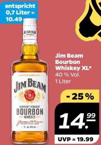 NETTO Jim Beam Bourbon Whiskey XL 1 Liter Angebot