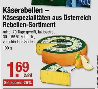 V Markt Käserebellen - Käsespezialitäten Aus österreich Rebellen-sortiment Angebot