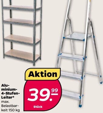 NETTO Aluminium 4 Stufen Leiter Angebot