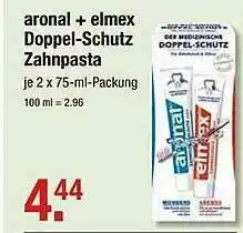 V Markt Aronal + Elmex Doppel-schutz Zahnpasta Angebot