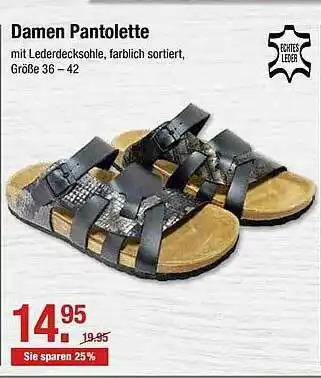 V Markt Damen Pantolette Angebot