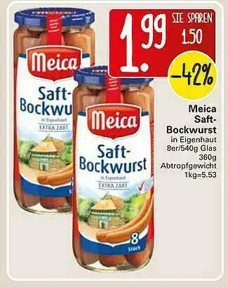 WEZ Meica Saft-bockwurst Angebot