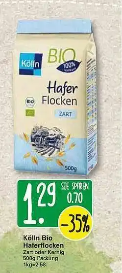 WEZ Kölln Bio Haferflocken Angebot