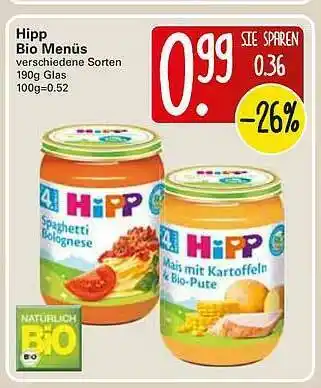 WEZ Hipp Bio Menüs Angebot