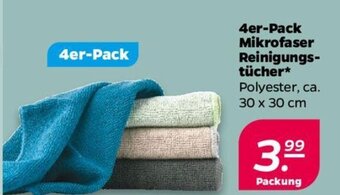 NETTO Mikrofaser Reinigungs-tücher 4er-Pack Angebot