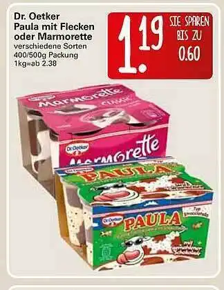 WEZ Dr Oetker Paula Mit Flecken Oder Marmorette Angebot