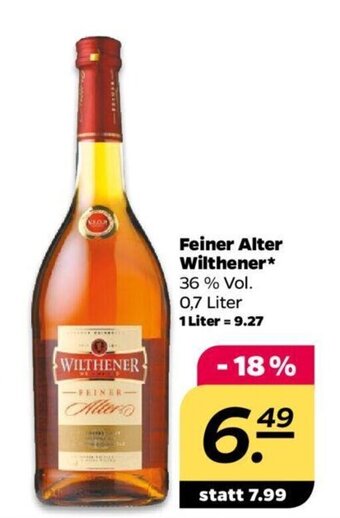 NETTO Feiner Alter WILTHENER 0,7 Liter Angebot