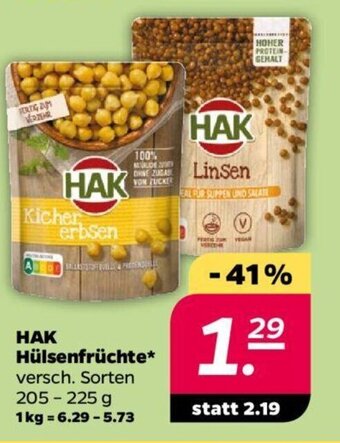 NETTO HAK Hülsenfrüchte 205 - 225 g Angebot