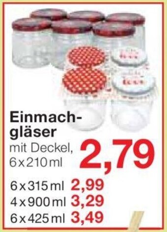 Jawoll Einmachgläser mit Deckel, 6 x 210ml Angebot