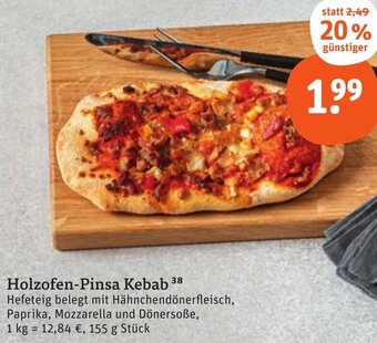 tegut Holzofen-Pinsa Kebab 155 g Stück Angebot