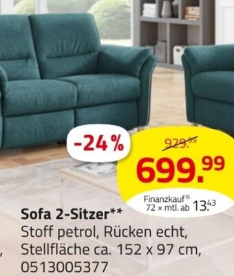 ROLLER Sofa 2 Sitzer Angebot