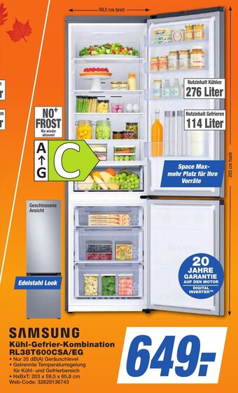 K+B Expert SAMSUNG Kühl-Gefrier-Kombination RL38T600CSA/EG Angebot