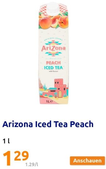 Action Arizona Iced Tea Peach 1 L Angebot