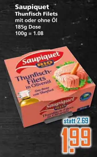 Klaas und Kock Saupiquet Thunfisch Filets mit oder ohne öl 185g Dose Angebot