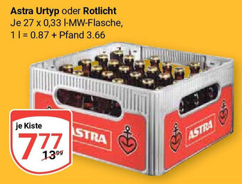 Globus Astra Urtyp oder Rotlicht Je 27 x 0,33 I Angebot