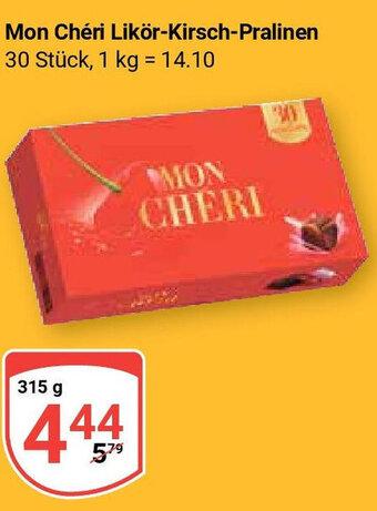 Globus Mon Chéri Likör-Kirsch-Pralinen 315g Angebot