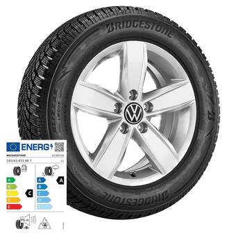 Volkswagen Alu-winterkomplettrad corvara 15, mit bridgestone blizzak lm005, rechts Angebot